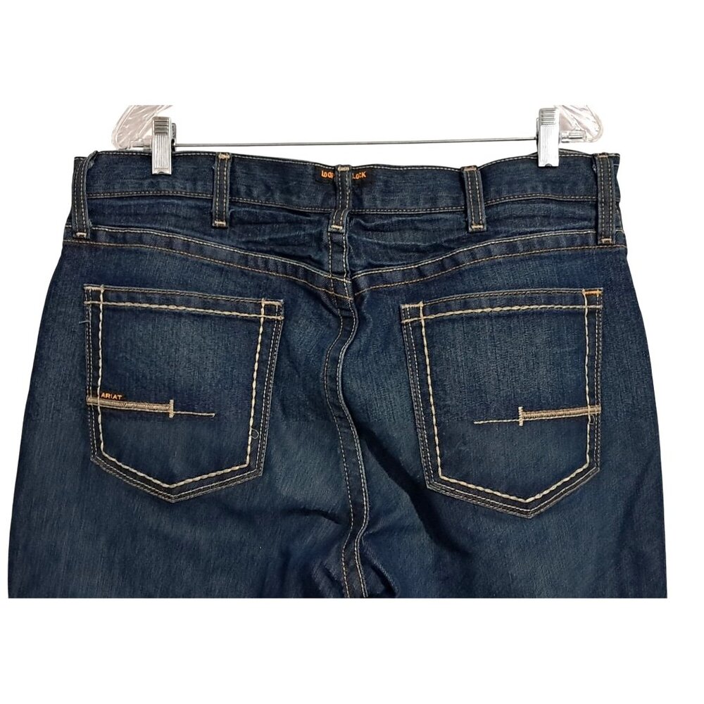 Ariat Rebar Jeans Mens 38 Relaxed Boot M4 Blue Denim - Picture 13 of 16